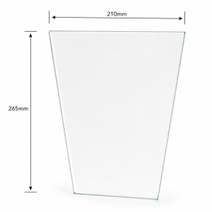 PAKO® Glas model muurlamp groot vierkant (3 ruitjes)
